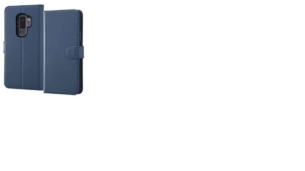 レイ・アウト Galaxy S9+（SC-03K/SCV39）用 手帳型ケース シンプル マグネット(ダークネイビー) RT-GS9PELC1/DN