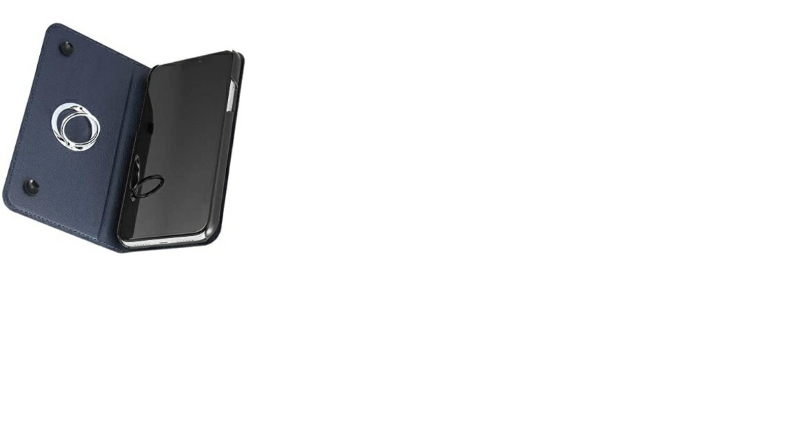 Rakuten - レイアウト iPhone XR 手帳型ケース リング付360 ピタッとカバー ネイビー RTP18ELC6DN