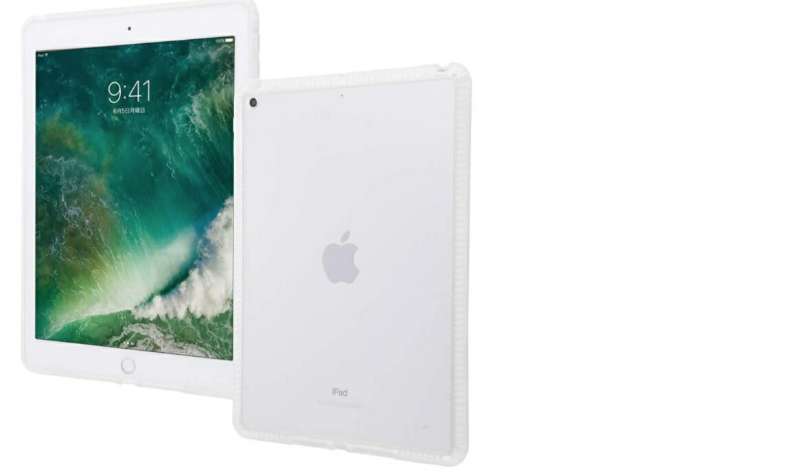 Rakuten - イングレム iPad 9.7 ケース (iPad 9.7インチ 2017年モデル) ハイブリッドケース 耐衝撃/クリア IN-PA8CC7/C