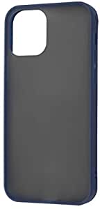 レイアウト iPhone 12/12 Pro 6.1インチ対応 耐衝撃マットハイブリッド Sarafit ネイビー RT-P27BS3/DN