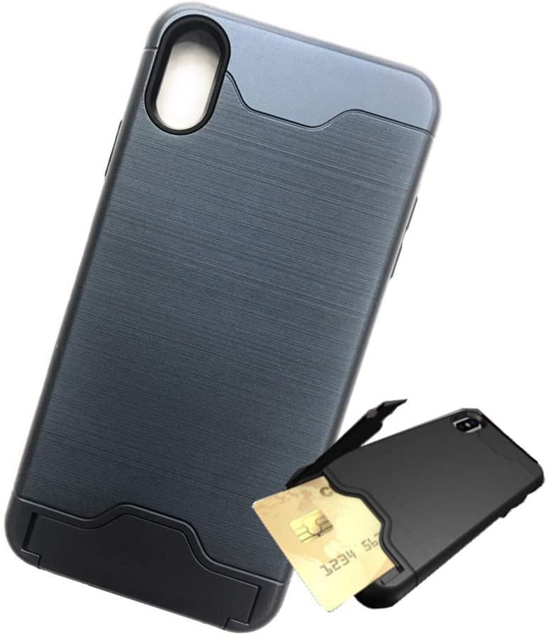 Rakuten - iphone XS max 耐衝撃 スマホケース/カード収納/コモディア (ダークブルー)