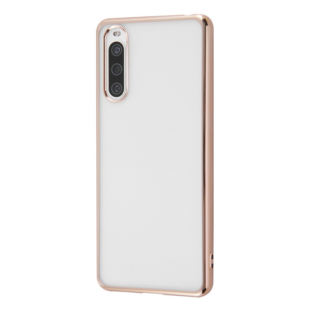 Rakuten - Xperia 10 IV TPUソフトケース メタリックフレーム/ピンクゴールド イングレム