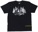 ムーミン キャンプシリーズ Tシャツ キャンプ ブラック Mサイズ(キャラクターグッズ)