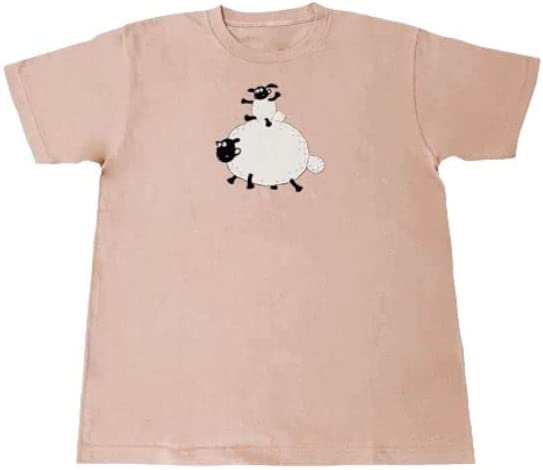 ひつじのショーン Tシャツ フタリ ダスティピンク Mサイズ(キャラクターグッズ)