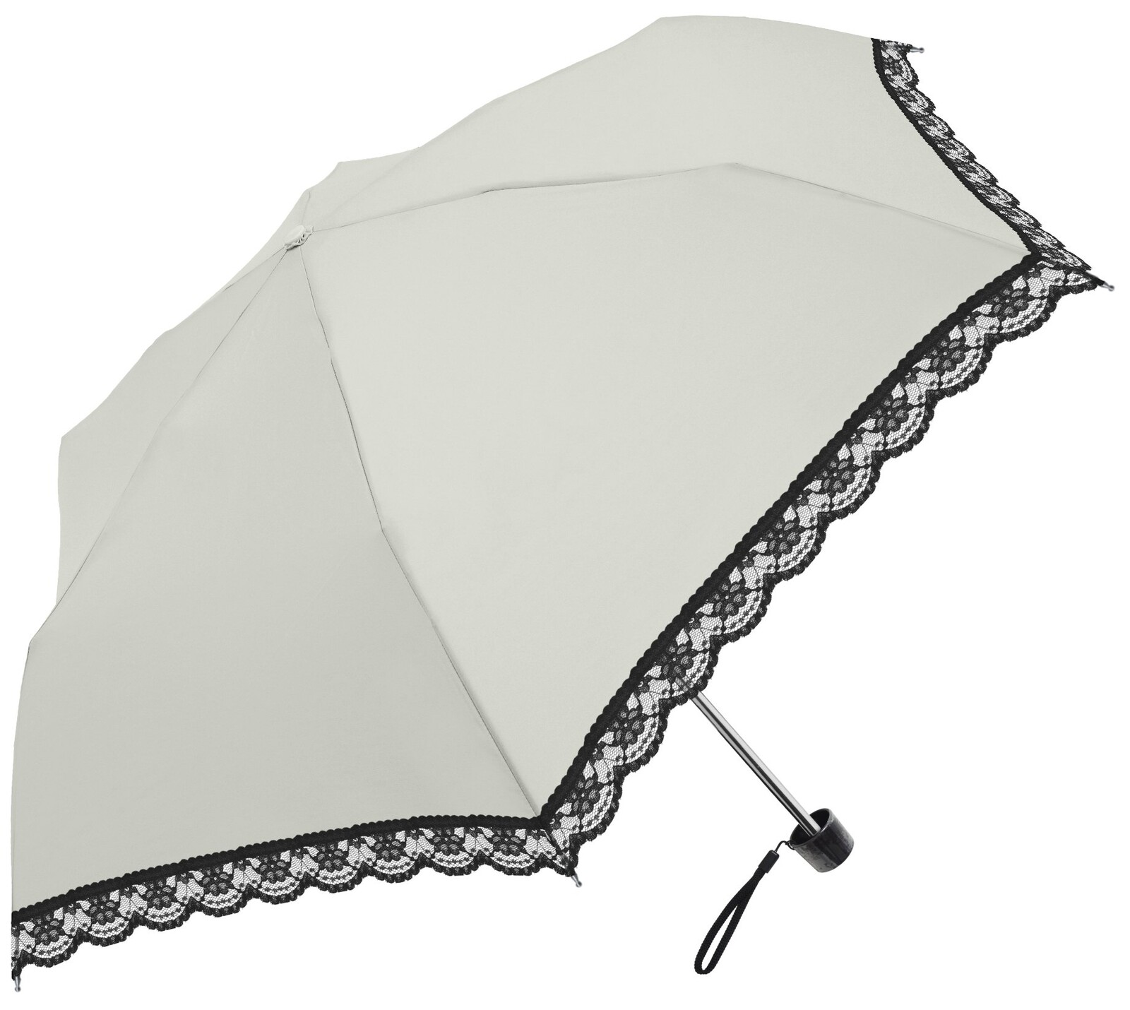Rakuten - ミクニ 晴雨兼用折畳み傘 ”レース切継 mini”SVコーティング/UV CUT率・98％UV対策 オフホワイト （MK686000）