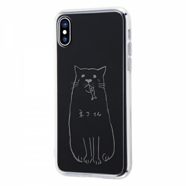 Rakuten - レイアウト iPhone X用ハイブリッドケース デザイン ネコさん全身 RT-P16CC6/CBM