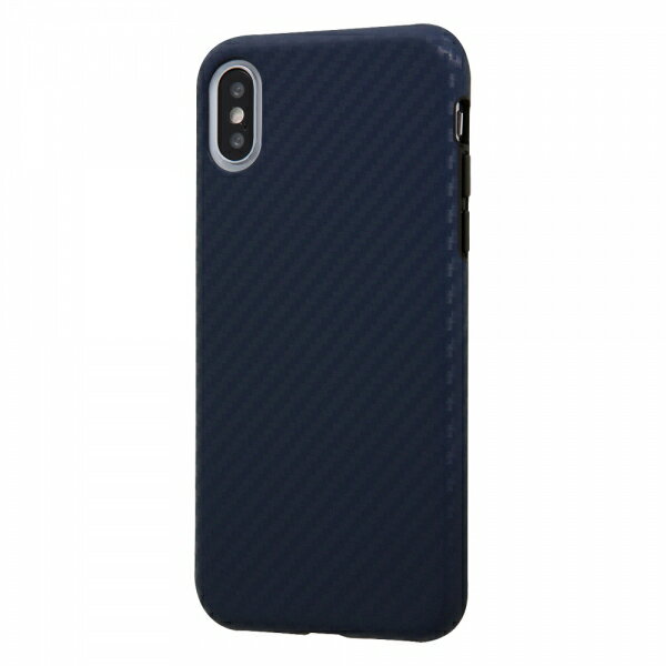 Rakuten - レイアウト iPhone XS iPhone X 対応 iPhoneXS iPhoneX 5.8インチモデル ケース カバー TPUソフトケース 耐衝撃Light Carbon カーボン ハニカム構造 おしゃれ【カーボンネイビー】 RT-P20CP3/CN