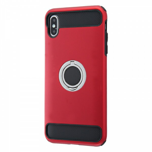 Rakuten - レイ・アウト iPhone XS Max用 耐衝撃ケース 耐衝撃ケース リング付360（レッド） RT-P19AC2/R