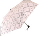 ミクニ シルバーコーティング晴雨兼用　折り畳み傘　◎50cm耐風ミニ『フラワーCAT』晴雨兼用mini ピンク