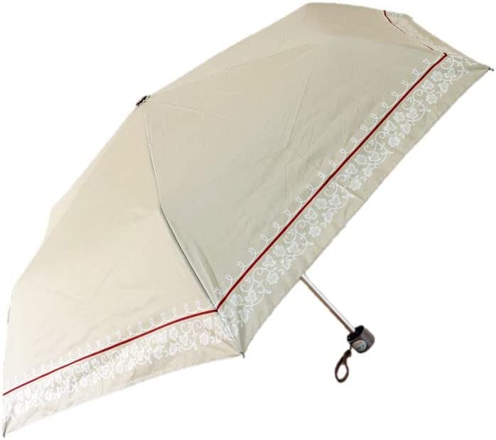 ミクニ シルバーコーティング晴雨兼用　折り畳み傘　◎50cm耐風ミニ『フォークロア』晴雨兼用mini ベー..