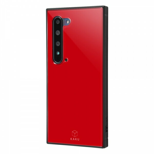 イングレム AQUOS R5G 耐衝撃ハイブリッドケース KAKU/レッド