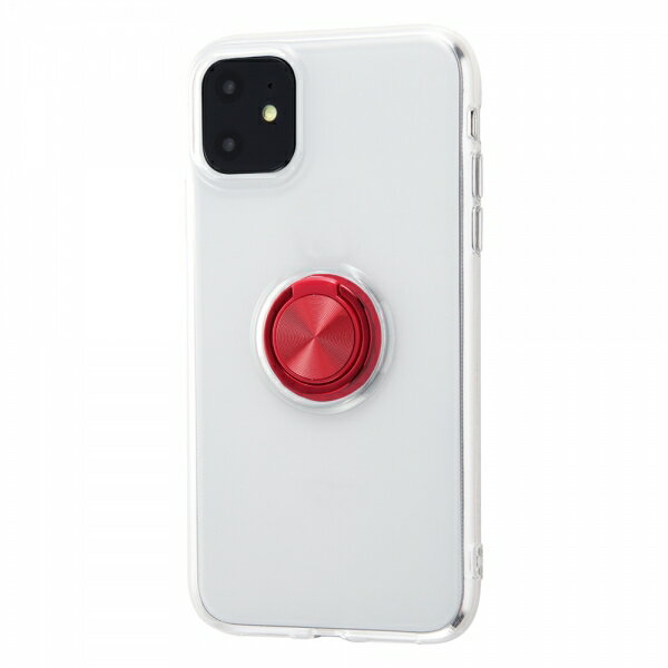 Rakuten - INGREM iPhone 11 6.1インチ / TPUソフトケース リング付/レッド IN-P21TC30/RM