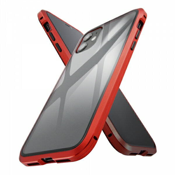 Rakuten - イングレム iPhone 11 アルミ×ガラス マグネットケース/レッド