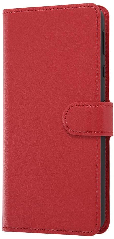 Rakuten - イングレム AQUOS sense4 耐衝撃 手帳型 ケース カバー シンプル マグネット/レッド