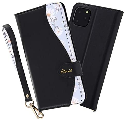 Rakuten - レイアウト iPhone 11 Pro Max用手帳レザー 花柄 ハンドストラップ ブラック RT-P22EVC1/B