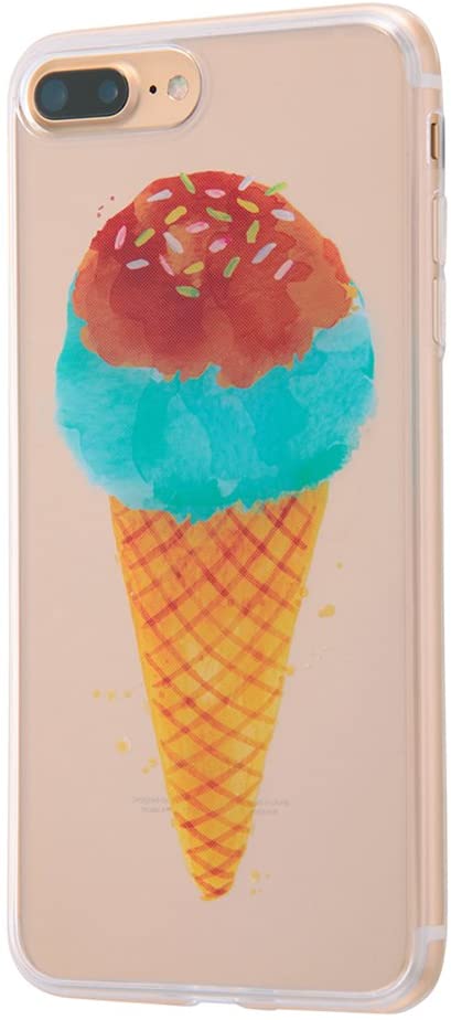 Rakuten - イングレム iPhone7 Plus ケース TPUケース+背面パネル オリジナルデザイン/ソフトクリーム(チョコミント) IJ-P7PTP/AK020