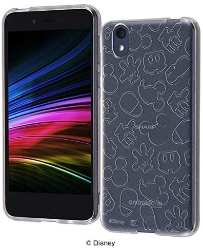 Rakuten - レイアウト Android One S3用TPU ソフト スマホケース キラキラ ディズニー ミッキー・クリア RT-DANS3A/MKC(キャラクターグッズ)