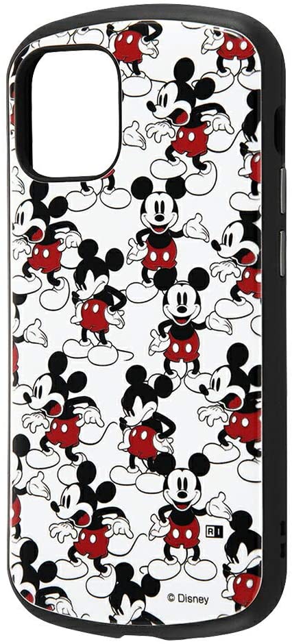 Rakuten - iPhone 12 mini ディズニー キャラクター 耐衝撃 ケース カバー MiA [ ストラップ ホール 付き ] 防塵加工 傷に強い/ミッキーマウス/総柄(キャラクターグッズ)