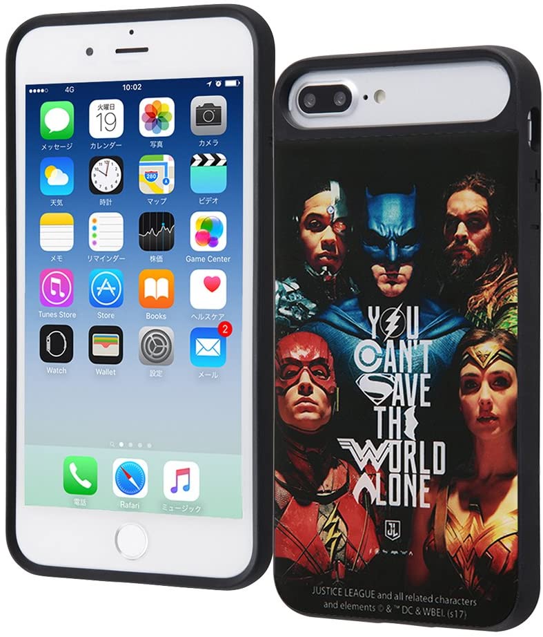 Rakuten - iPhone 8 Plus/7 Plus/6s Plus/6 Plus ジャスティス・リーグ 耐衝撃ケース キャトル/ポスターアートA(キャラクターグッズ)