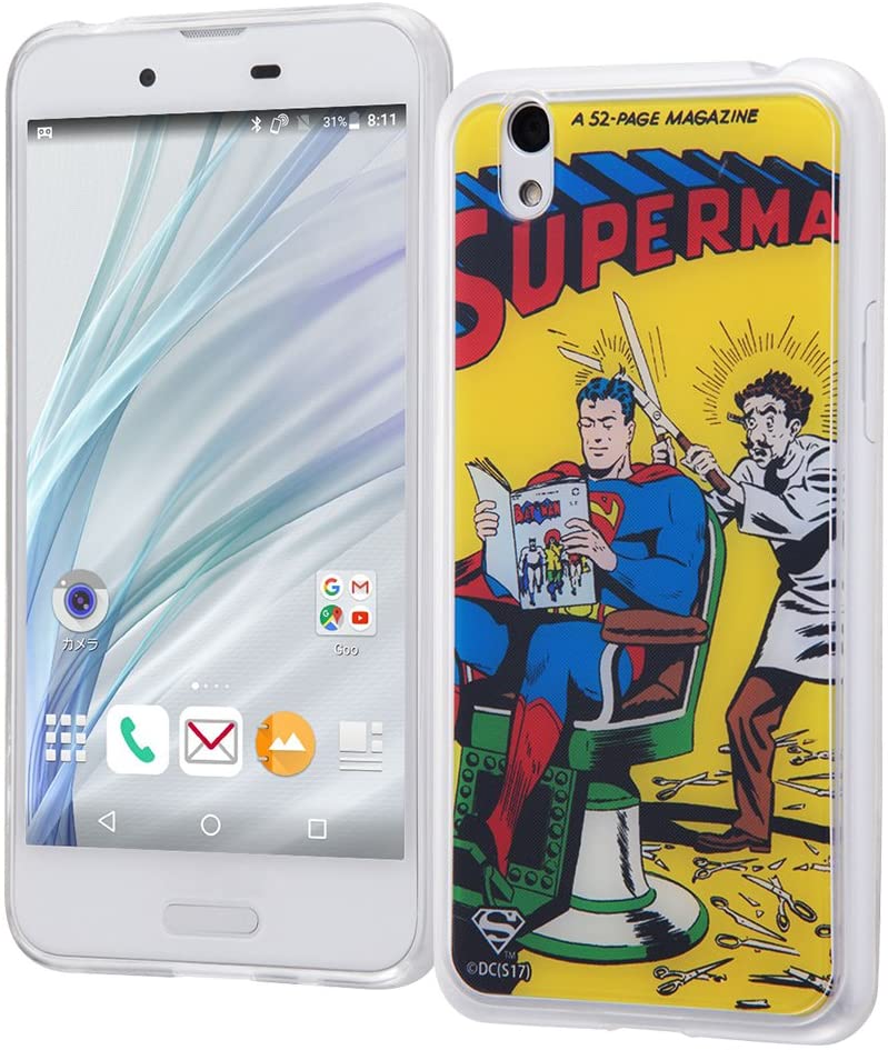 Rakuten - AQUOS sense/AQUOS sense lite ケース スーパーマン/TPU スマホケース 背面パネル/コミックスA(キャラクターグッズ)
