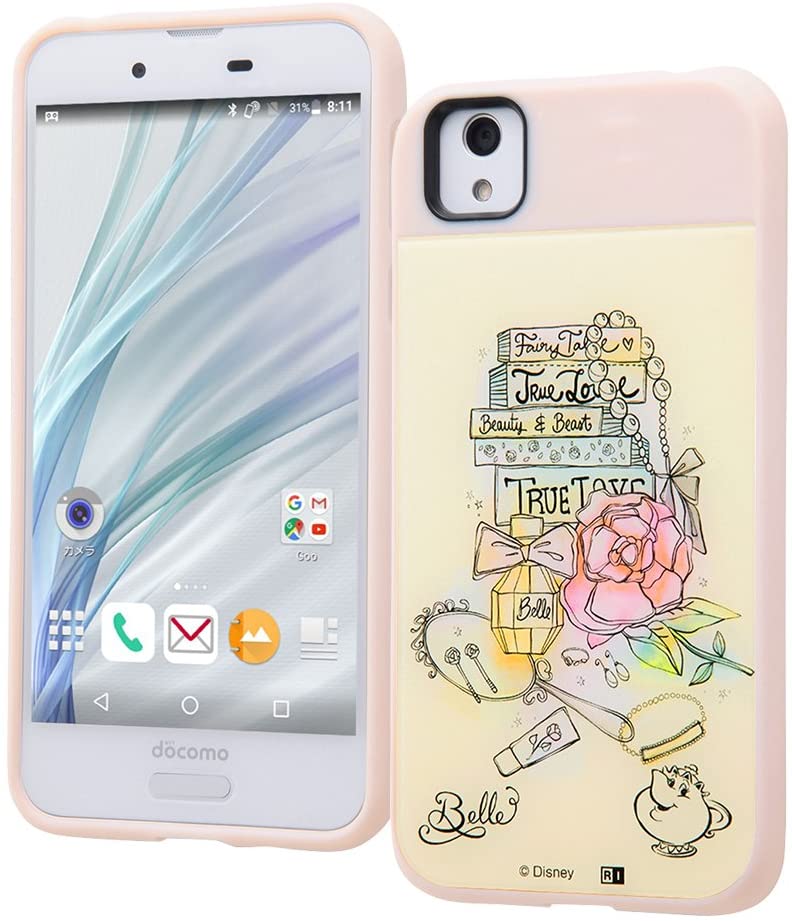 AQUOS sense/sense lite/ディズニーキャラクター OTONA/耐衝撃ケース キャトル/『ベル』_2(キャラクターグッズ)