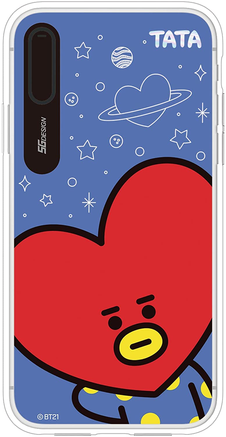 並行輸入品/iPhone XS/X ケース BT21 GRAPHIC LIGHT UP CASE FACE TATA（ビーティ?イシビル グラフィックライトアップケース フェイス）光る アイフォン カバー ユニバ?スター ラインフレンズ(キャラクターグッズ)