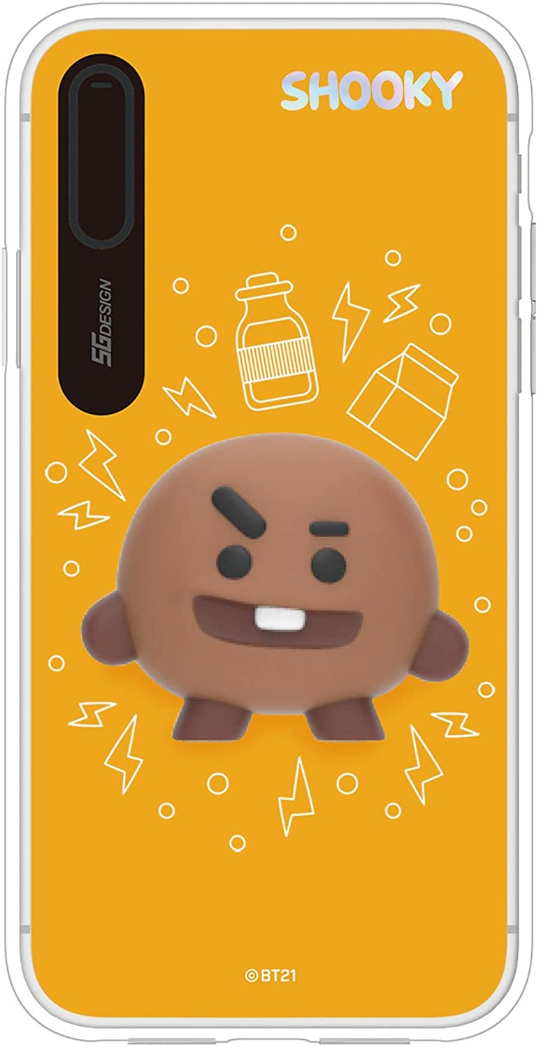 並行輸入品/iPhone XS/X ケース BT21 LIGHT UP SILICON CASE SHOOKY（ビーティ?イシビル ライトアップ シリコンケース）光る アイフォン カバー ユニバ?スター ラインフレンズ(キャラクターグッズ)