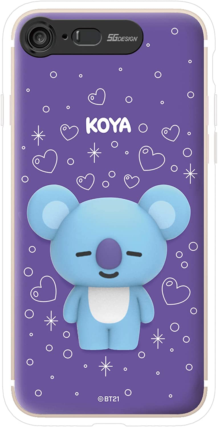 BT21 iPhone 8 / 7 P[X LIGHT UP SILICON CASE KOYA  ACtH Jo[ [sAi](LN^[ObY)