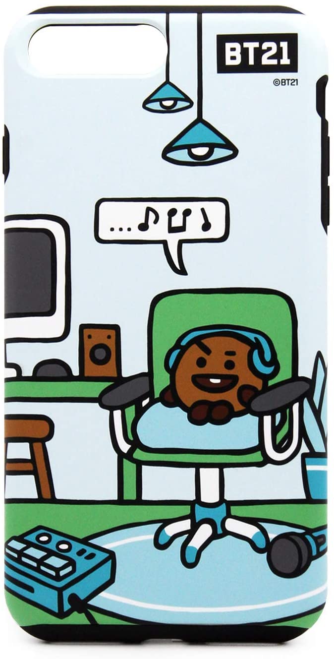 BT21 iPhone 8 Plus/iPhone 7 Plus ケース DUAL GUARD ROOMIES SHOOKY アイフォン カバー 5.5インチ ワイヤレス充電対応【公式ライセンス品/(キャラクターグッズ)