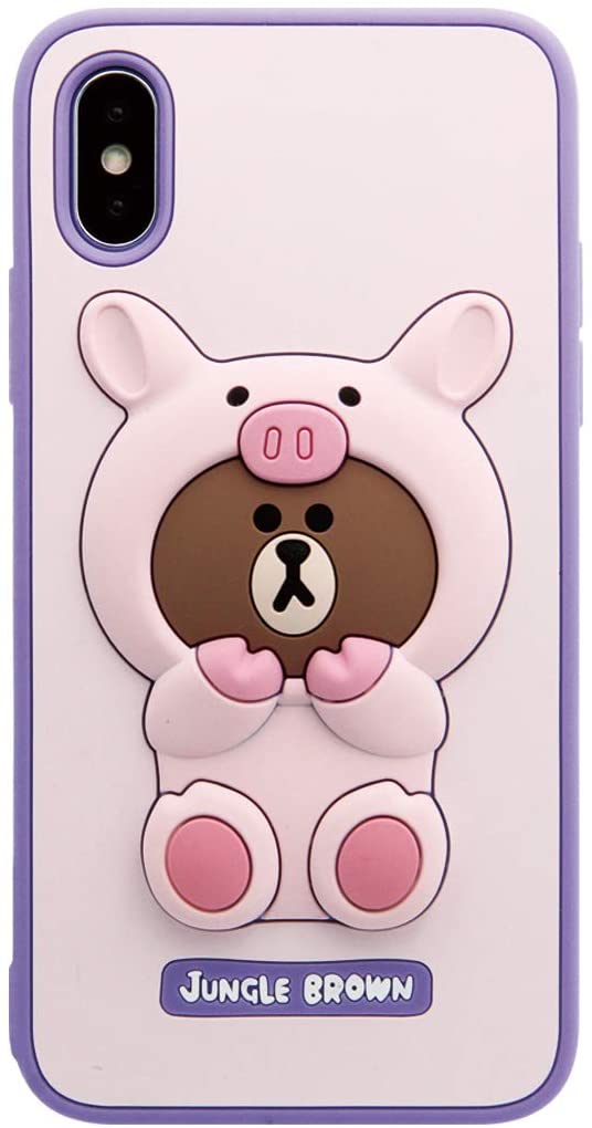 LINE FRIENDS iPhone XS/iPhone X P[X SILICON CASE sM[uE(CtY VRP[X)ACtH Jo[ 5.8C` CZXiy{K㗝Xi/ KCL-CPB003 M[uE(LN^[ObY)