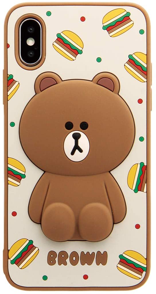 LINE FRIENDS iPhone XS/iPhone X P[X SILICON CASE no[K[uE(CtY VRP[X)ACtH Jo[ 5.8C` CZXiy{K㗝Xi/ KCL-CHB003(LN^[ObY)