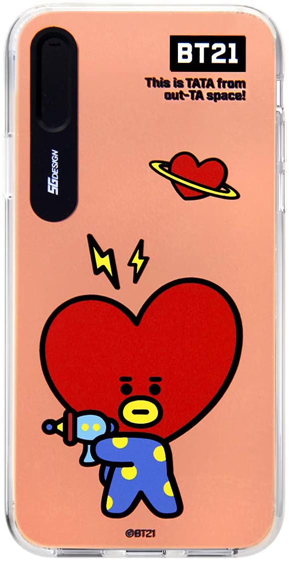 BT21 iPhone XS ケース iPhone X ケース スマホケース　ミラーイルミネーション BASIC TATA LEDで光る ローズゴールド 鏡 アイフォン スマホケース 5.8インチ ユニバ—スター ラインフレンズ 公式ライセンス品/ KCM-LBS004(キャラクターグッズ)