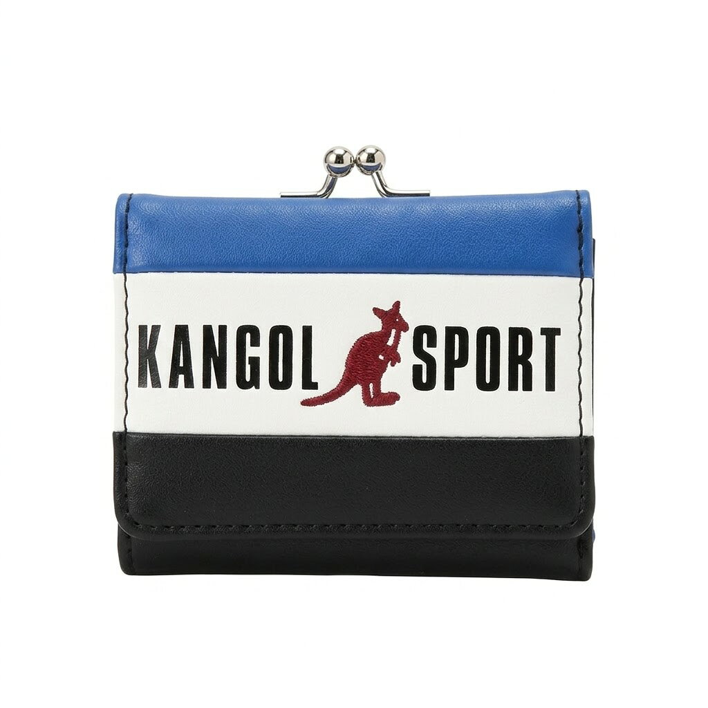 KANGOL SPORTのロゴとカンガルーマークが印象的な、スタイリッシュな三つ折り財布です。コンパクトながらカードポケットやお札入れを備え、使い勝手の良い設計。がま口タイプの小銭入れ付きで、普段使いにぴったりのアイテムです。 ◆サイズ：約W100×H80×D30mm ◆素材：合成皮革 ◆生産国:中国KANGOL SPORTのロゴとカンガルーマークが印象的な、スタイリッシュな三つ折り財布です。コンパクトながらカードポケットやお札入れを備え、使い勝手の良い設計。がま口タイプの小銭入れ付きで、普段使いにぴったりのアイテムです。 ◆サイズ：約W100×H80×D30mm ◆素材：合成皮革 ◆生産国:中国