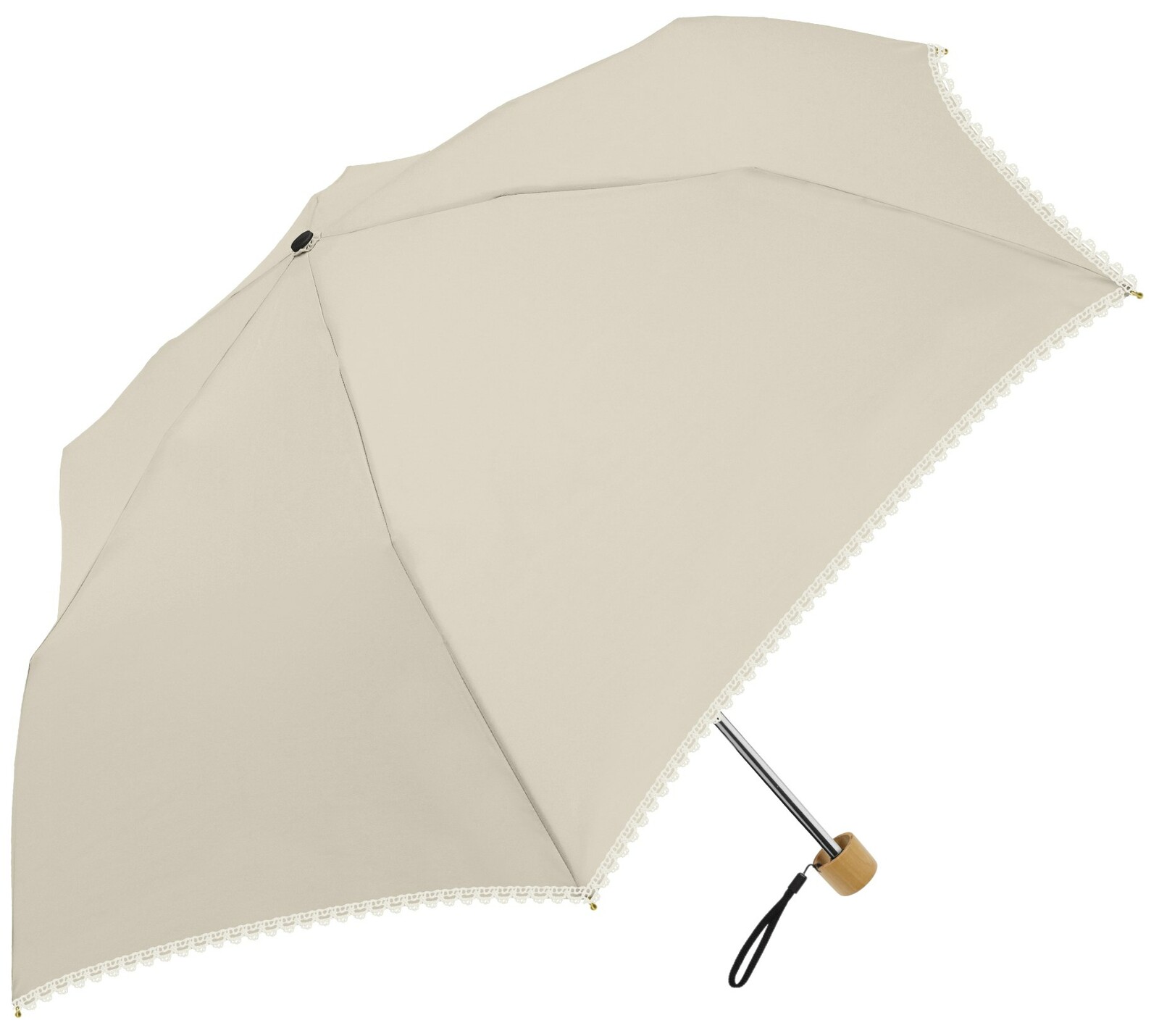 三国【遮光＆遮熱】黒コーティング晴雨兼用傘　50?楽ミニ『ケミカルレース mini』晴雨兼用ミニ　ベージ..