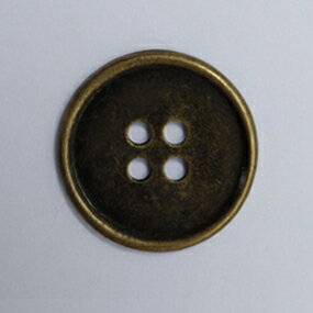 キャラヌノ メタルボタン04 - アンティークゴールド01 - 25mm