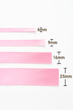 サテンリボン オレンジ01 6mm