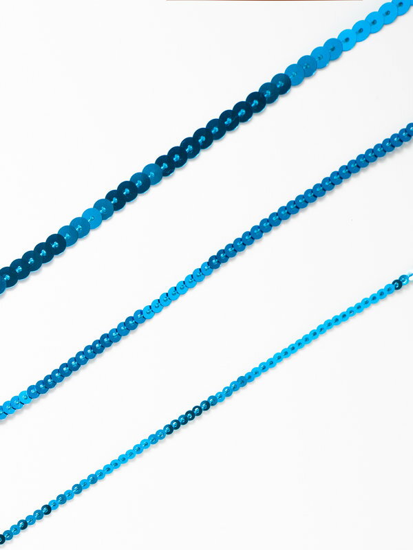 乐天商城 - スパンコールテープ平丸 - ブルー02　4mm　30M乱巻き