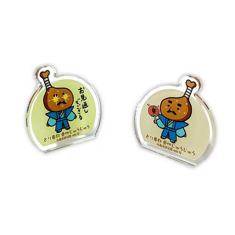 Rakuten - とり奉行骨付きじゅうじゅうアクリルクリップ 香川県 丸亀市 ゆるキャラ ご当地キャラ オリジナルグッズ
