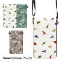(10%OFFクーポン配布 10/17 09:59まで) No21 DINOSAUR スマホポーチ スマートフォンポシェット ポシェット iPhone Android タッチ操作対応 ショルダーベルト 肩掛け 斜め掛け ポーチ 合皮 帆布 ジャケット ダイナソー カモフラ ティラノサウルス プテラノドン 恐竜 迷彩柄