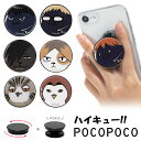 全10種 ハイキュー スマホグリップ POCOPOCO スマートフォングリップ 雑貨 バレー バレー部 はいきゅう アニメ スマホリング 保持 アクセサリー iPhone Android ポコポコ スマホ アイフォン アンドロイド 便利 おしゃれ