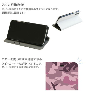 当店オリジナル商品 迷彩 手帳型スマホケース iPhone X iPhone8 iPhone7 iPhone6s iPhone SE iPhone5s カードポケット スタンド機能付き カモフラ 密林柄 グリーン ピンク グレー ブルー アーミー ミリタリー