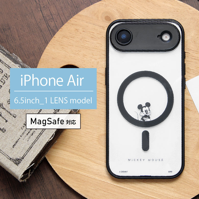 Rakuten - ディズニーキャラクター IIIIfit プランプフレーム iPhone Air ケース MagSafe対応 ミッキーマウス マグネット ハイブリッド クリア マグセーフ iPhoneAir エアー アイフォン air クリアケース magsafe