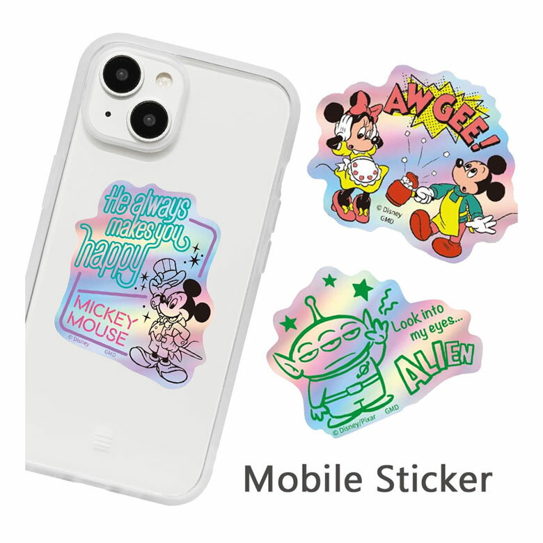 ディズニーキャラクター PIXAR モバイルステッカー 3枚セット シールセット 耐水 ステッカー デコレーション 人気 Disney PIXAR ミッキーマウ...