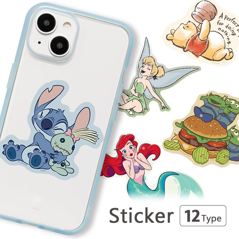 ディズニー・ピクサーキャラクター モバイルステッカー 3枚セット シールセット 耐水 ステッカー デコレーション 人気 グッズ 101匹わんちゃん スティッチ ...