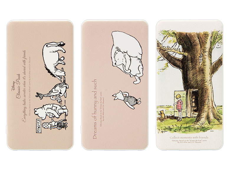 【PSE適合品】Disney USB Cポート Aポート 急速充電 USB出力 スマホ充電器 2.1A 4000mAh くまのプーさん プーさん せいれつ おひるね ベージュ グッズ 防災 リチウム充電器 キャラクター モバイルバッテリー iPhone Android charasma-10029015 キャラスマ サンプル画像2