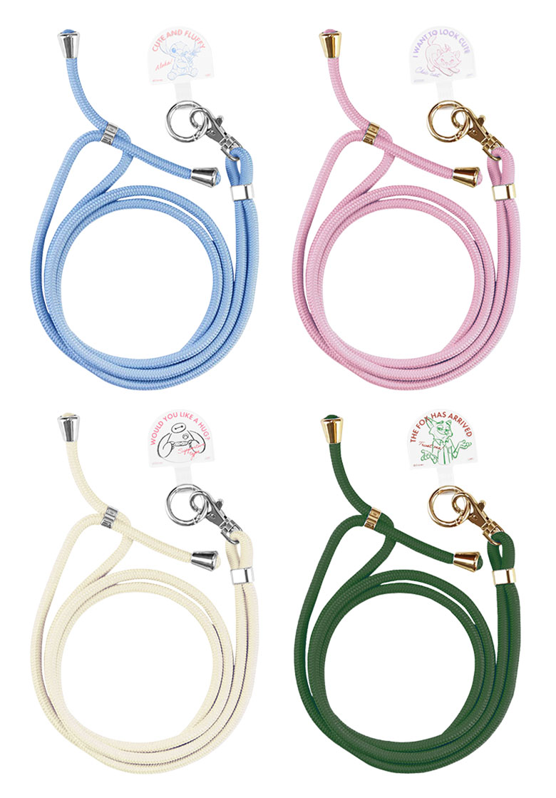 (マラソン期間中：10％OFF クーポン配布) Disney マルチリングプラス ストラップ スマホショルダー ネックストラップ ショルダーストラップ 長さ調節可能 丸紐 カラビナ付き ショルダー紐 スティッチ キャラクター ストラップ 紐 便利 雑貨