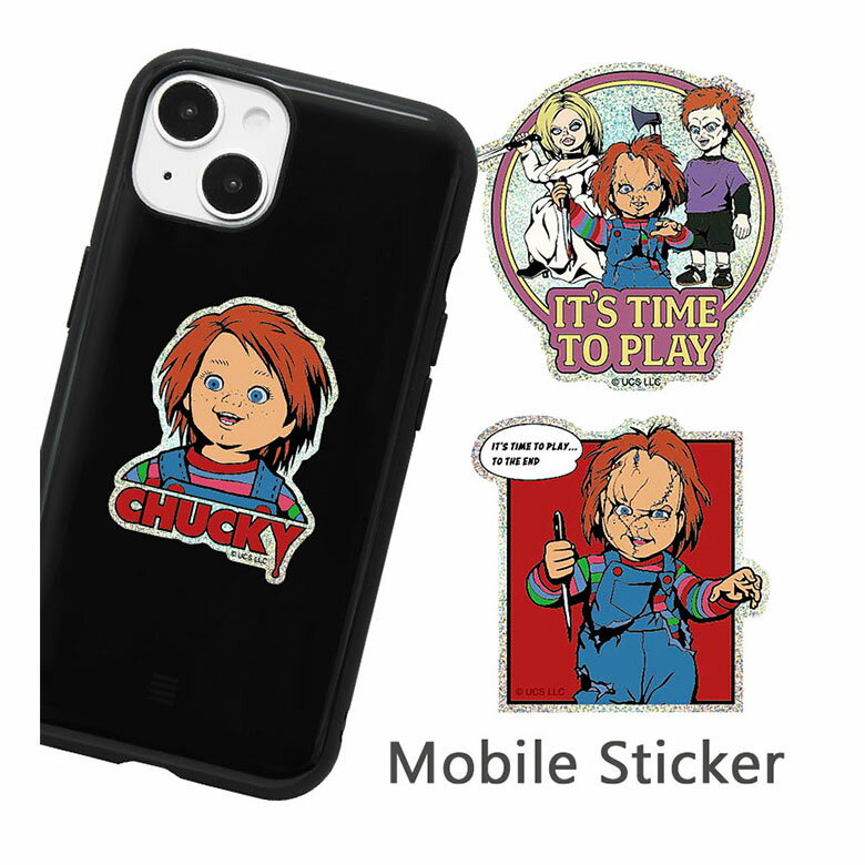 CHUCKY チャッキー チャイルド・プレイ キャラスタムステッカー 3枚セット シールセット 耐水 ステッカー デコレーション キャラ 雑貨 キャラクター シ...