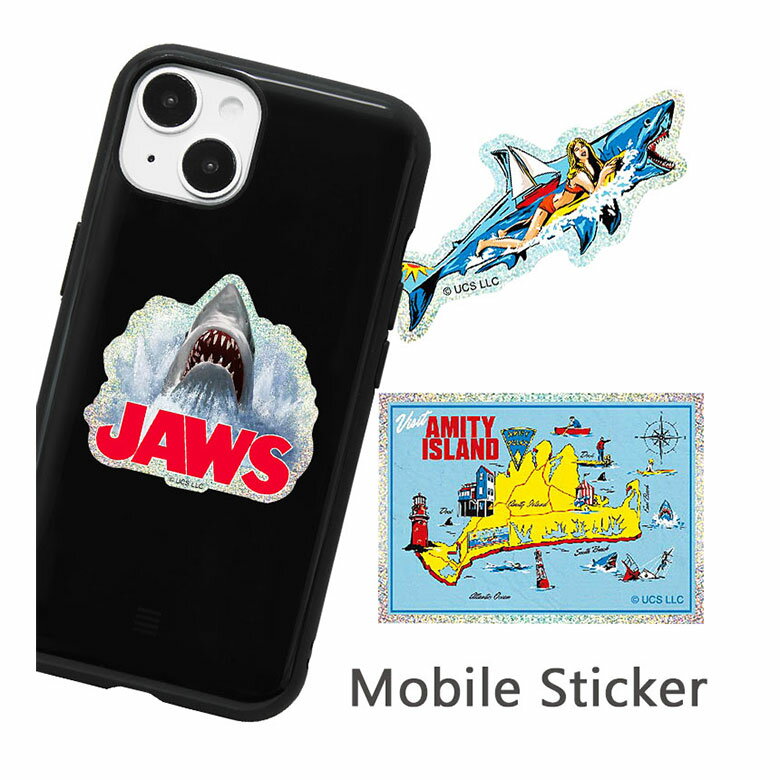JAWS ジョーズ キャラスタムステッカー 3枚セット シールセット 耐水 ステッカー デコレーション キャラ 雑貨 キャラクター シール