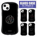 MARVEL iPhone 13 ハイブリッドケース iPhone13 スマートフォン シンプル ケース アベンジャーズ アメコミ マーベル キャラクター 黒 ブラック アイアンマン ガラスケース カバー スマホケース スマホ ジャケット アイフォン 13 アイホン