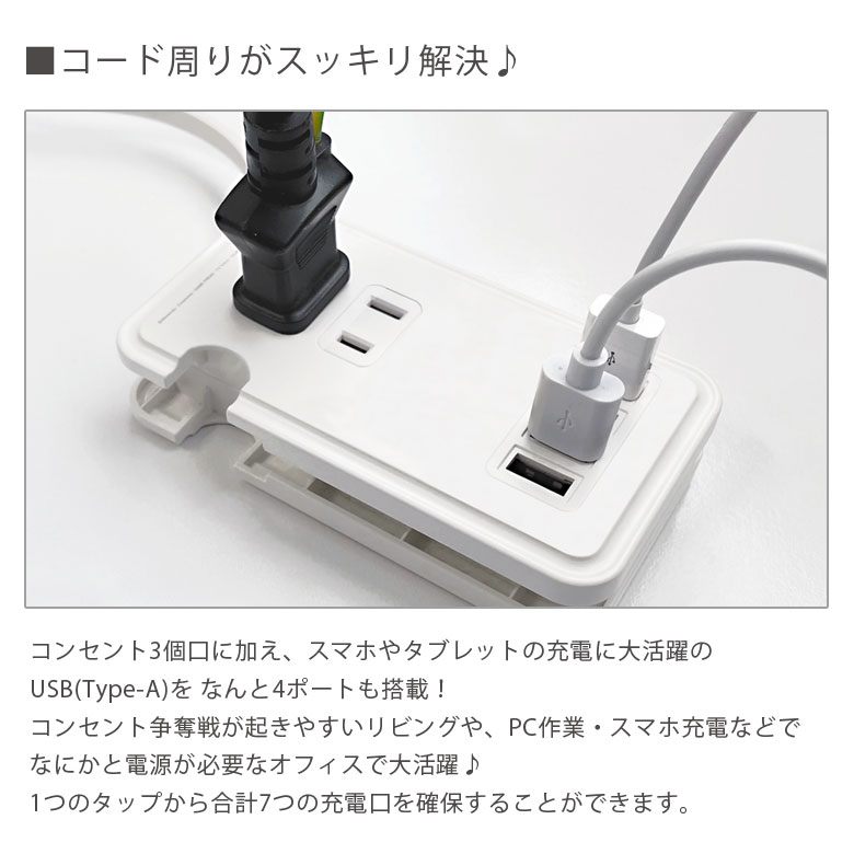 あらいぐまラスカル 電源タップ USBポート付き ACタップ QC3.0 急速充電 USB 4ポート コンセント 3口 アダプター スマホ タブレット ゲーム機 ACアダプタ 充電器 タップ 世界名作劇場 キャラクター グッズ アダプタ かわいい オシャレ